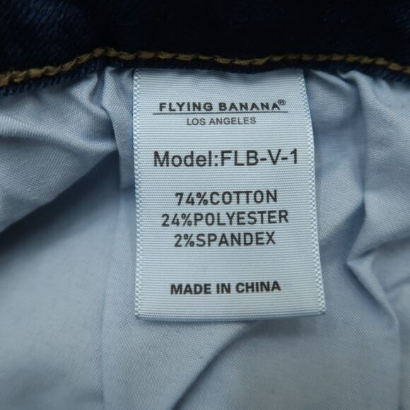 Flying Banana Jeans Women's Size 16S Blue High-Rise Wide-Leg Denim 30" Inseam - Picture 10 of 16